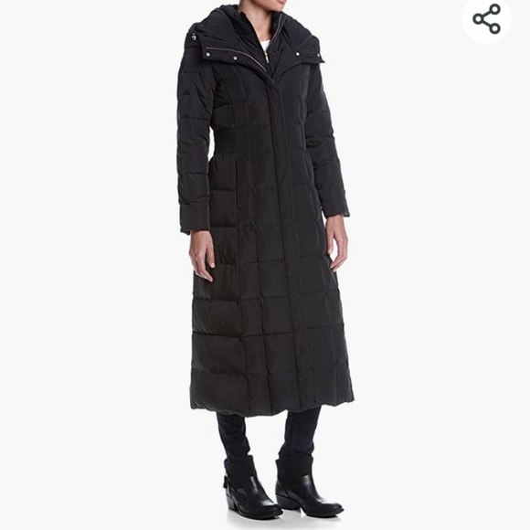 Cole Haan Long Down Quilted Puffer Coat Jacket - Picture 6 of 15